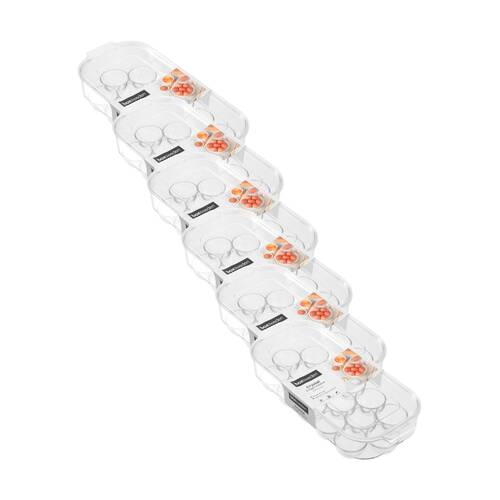 6x Boxsweden Crystal 16 Egg Container Tray Food Storage Clear 33x14.5x7.5cm