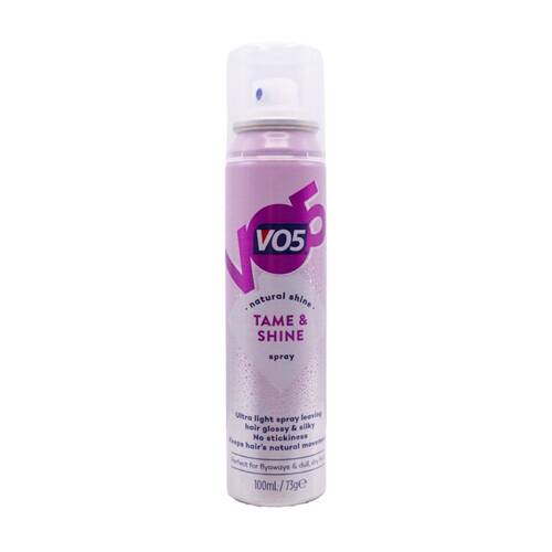 VO5 Natural Spray Tame & Shine For Glossy Hair Care Styling 100ml