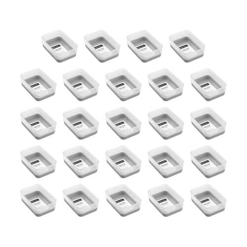 24PK Boxsweden 2 Tone Tray Home Organiser Storage Container Asst 12.5x8.5x4.5cm