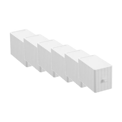 6x Boxsweden Rippled Stacking Drawer Organiser Ribbed Storage 10x18x12cm Assorted
