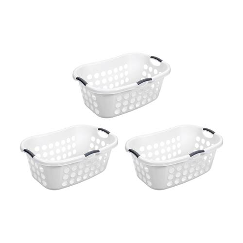 3x Boxsweden Laundry/Clothing Carry Basket Hip Hugger Hamper 48L Assorted