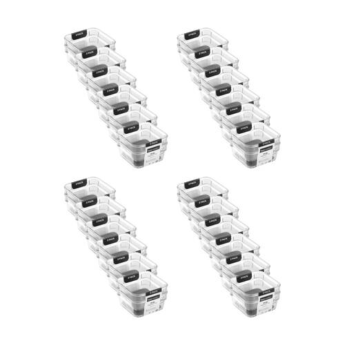 24x 2pc Boxsweden Crystal Grip Modular Organiser Storage Tray Set 9x9x4.5cm