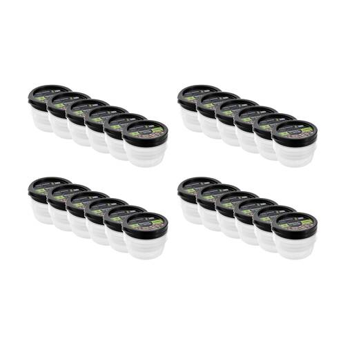 24x 2pc Lemon And Lime Food Keeper Round Reusable Container 250ml 9.9x9.9x5cm