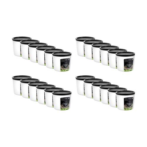 24PK Lemon And Lime Food Keeper Round Reusable Container 900ml 12.4x12.4x10cm