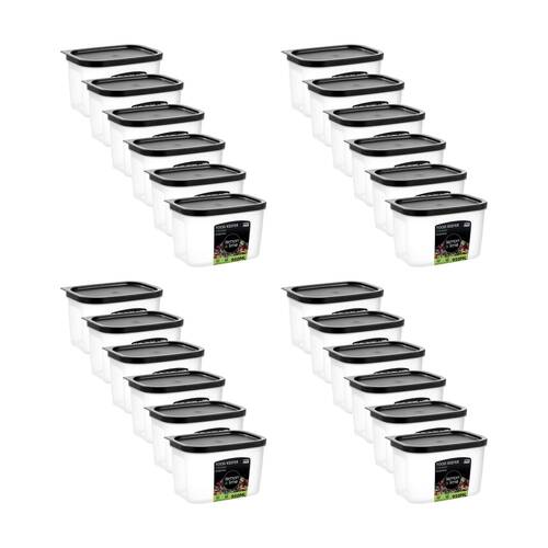 24PK Lemon And Lime Food Keeper Rectangle Reusable Container 950ml 15x10x9.3cm