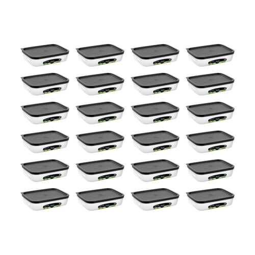24PK Lemon And Lime Food Keeper Rectangle Reusable Container 950ml 20x15.1x4.9cm