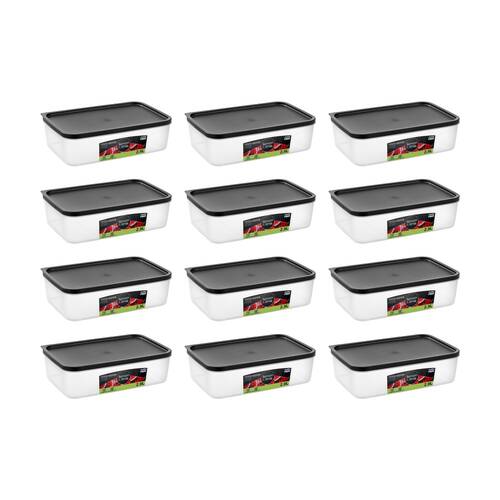 12PK Lemon And Lime Food Keeper Rectangle Reusable Container 2.9L 27.5x17.7cm