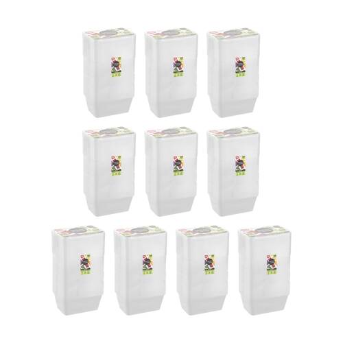 10x 50pc Lemon And Lime Reusable Food Containers Rectangle Microwave Freeze 1L