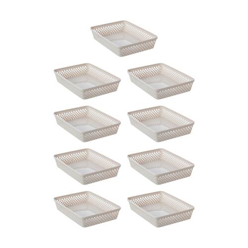 9PK Boxsweden Diamond Tray Home Organiser Storage Container 33x24x6.5cm