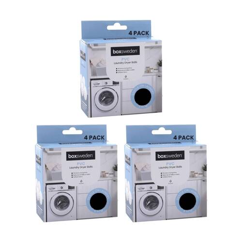 3PK 4PK Boxsweden Reusable Laundry Dryer Balls 6.5cm PVC Reduces Drying Time