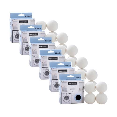 6PK 4PK Boxsweden Reusable Wool Laundry Dryer Balls 6cm Reduces Drying Time