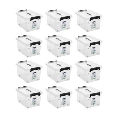 12PK Boxsweden Dura Carry Box Home Organiser Storage Container 16L 38x28x23cm