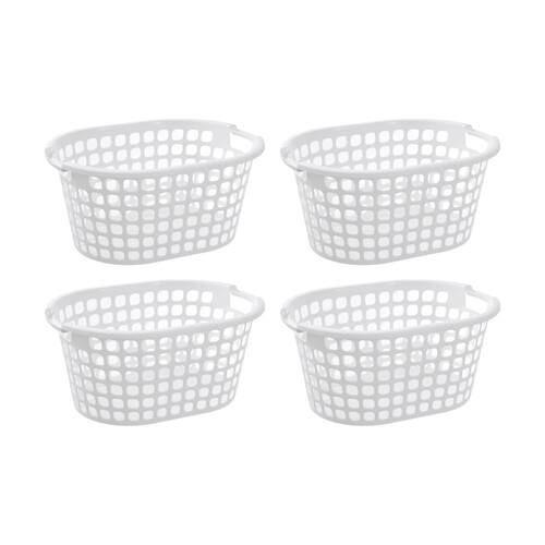4x Boxsweden Washday Laundry Clothes Basket 36L 57.5x42.5x27cm Assorted