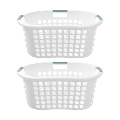 2x Boxsweden Washday Hip Hugger Laundry Clothes Basket 50L 66.5x47x28.5cm Ass