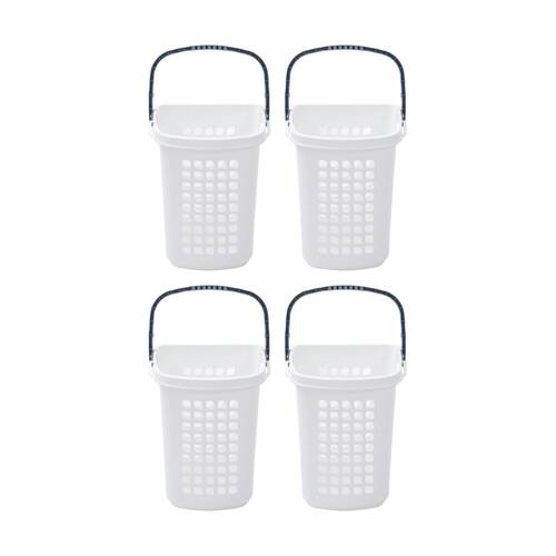 4x Boxsweden Washday Laundry Clothes Cart Basket 57L 49x38x61.5cm Assorted