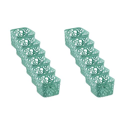 12PK Boxsweden Vine Storage Basket Organisation Container Assorted 19x19x14cm