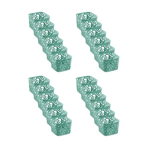 24PK Boxsweden Vine Storage Basket Organisation Container Assorted 19x19x14cm