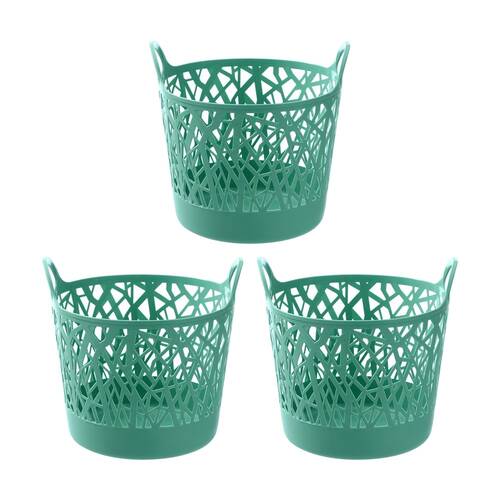 3PK Boxsweden Vine Basket Home Organiser Storage Container Assorted 26L