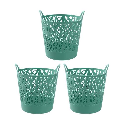 3PK Boxsweden Vine Basket Home Organiser Storage Container Assorted 42L