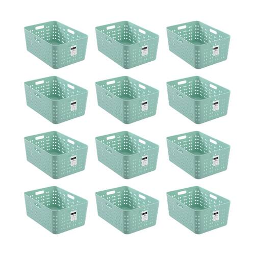 12PK Boxsweden Aeris Basket Home Organiser Storage Container Assorted 8.5L