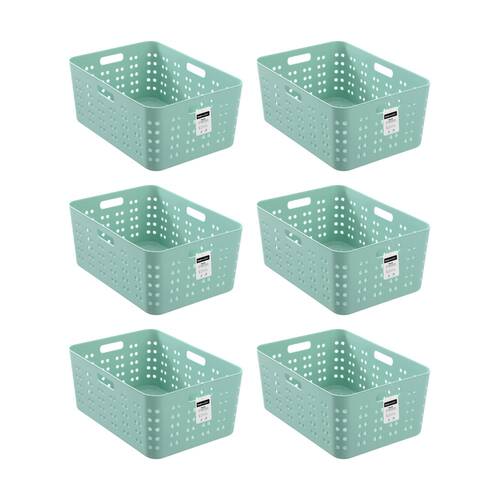 6PK Boxsweden Aeris Basket Home Organiser Storage Container Assorted 8.5L