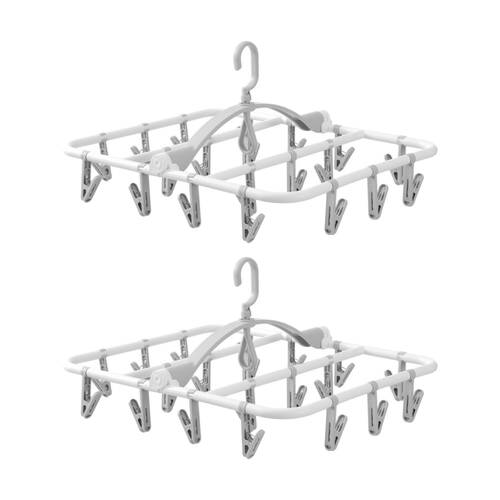 2x Boxsweden Delicates Foldable Laundry Clothes Drying Hanger 20 Pegs 43x34cm