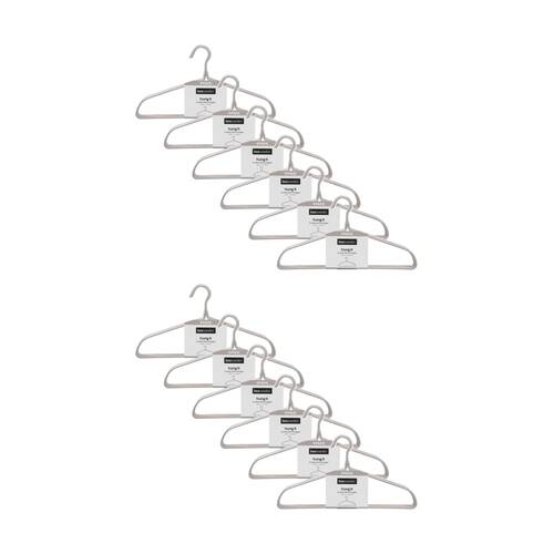 12PK 6PK Boxsweden Hangit Coated Wire Wardrobe Clothes Hangers 43cm Assorted