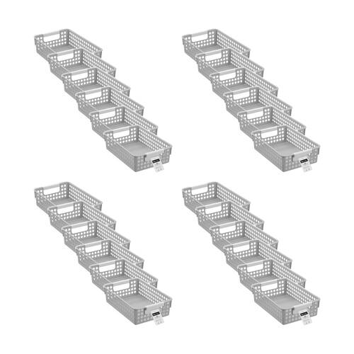 24PK Boxsweden Lite Tray Home Organiser Storage Container 2L 26.5x17x7cm