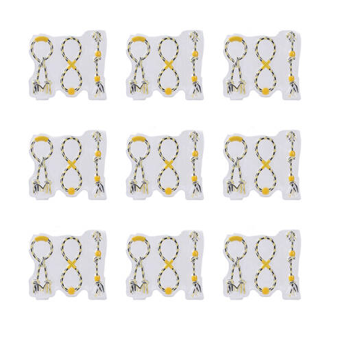 12x 3pc Paws And Claws Pet Dog Rope Rubber Tuggers Toy Set 50cm 37cm 33cm