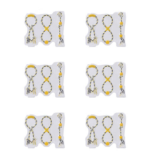 6x 3pc Paws And Claws Pet Dog Rope Rubber Tuggers Toy Set 50cm 37cm 33cm
