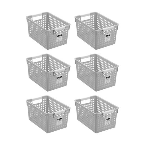 6PK Boxsweden Lite Basket Home Organiser Storage Container Asst 4L 27x18x14cm