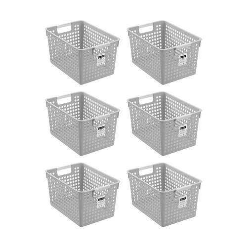 6PK Boxsweden Lite Basket Home Organiser Storage Container Asst 7L 31x21x17cm