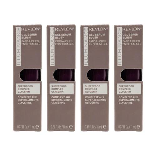 4PK Revlon Gel Serum Make Up Blush 11ml Illuminance Brilliant Berry 140
