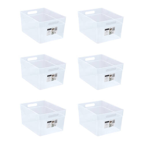 6PK Boxsweden Nova Home/Office Plastic Storage Container 15.5L 44.5x30.5x14.5cm