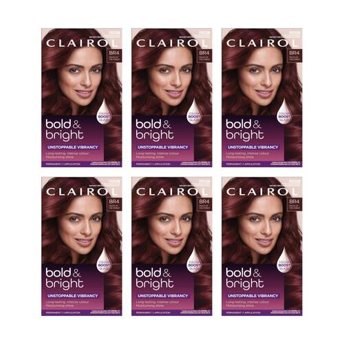6PK Clairol Permanent Hair Colour 1 Application Bold Bright BR4 Fruits Forest