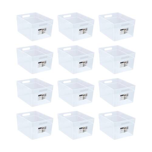 12PK Boxsweden Nova Home/Office Plastic Storage Container 17.3L 37.5x29.5x20cm