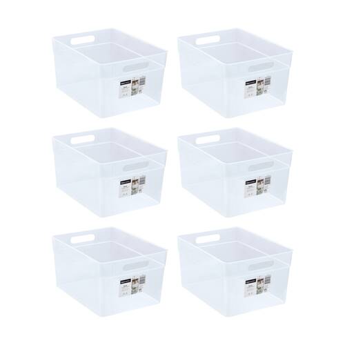 6PK Boxsweden Nova Home/Office Plastic Storage Container 17.3L 37.5x29.5x20cm