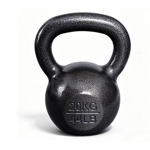 Cast Iron Kettlebell 20kg Balanced Gym Weight W/ Comfortable Handle