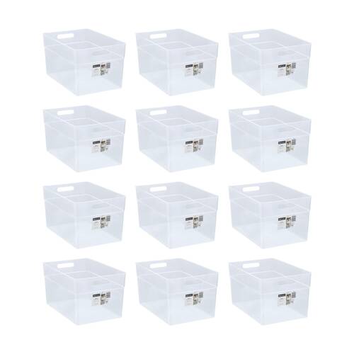 12PK Boxsweden Nova Home/Office Plastic Storage Container 27L 45x30.5x25cm