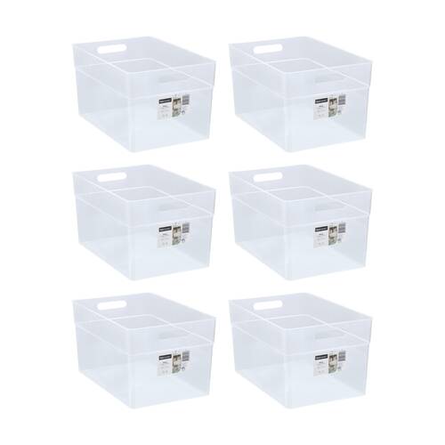 6PK Boxsweden Nova Home/Office Plastic Storage Container 27L 45x30.5x25cm