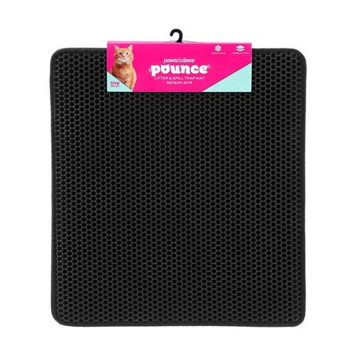 Paws And Claws Pounce Pet Cat Litter Trap Mat Dual Layer Honeycomb 58x53cm