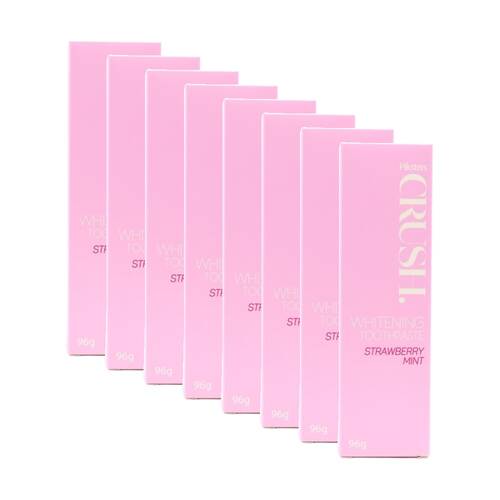 8PK Piksters Whitening Toothpaste Crush Strawberry Mint Flavour 96g