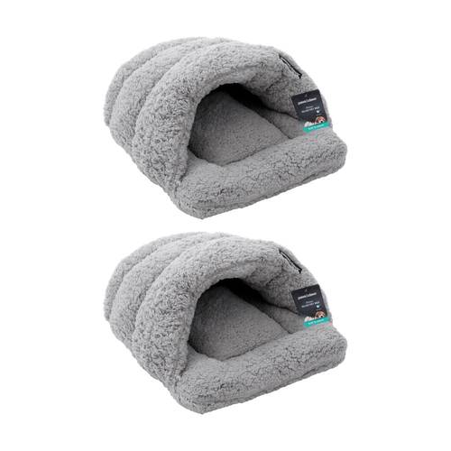 2PK Paws And Claws Sherpa Igloo Pet Dog Cat Bed Soft Warm Comfort 58x44cm