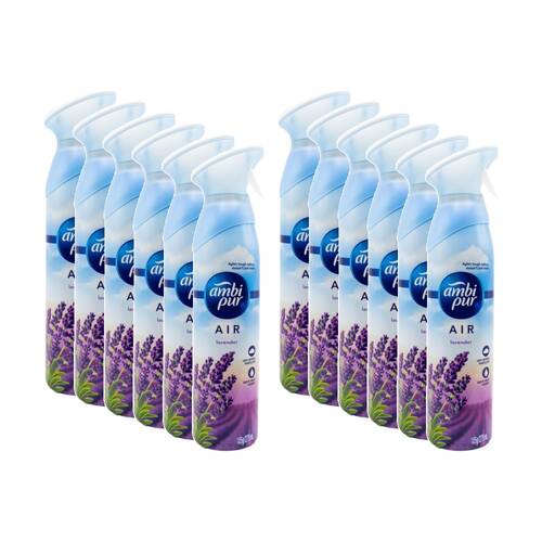 12PK Ambi Pur Air Freshener Home Fragrance Lavender Scented 275ml
