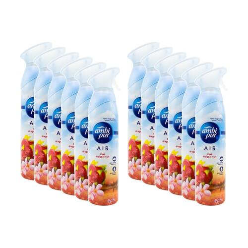 12PK Ambi Pur Air Freshener Home Fragrance Thai Dragon Fruit 275ml
