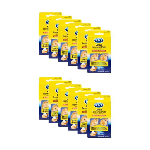 12x 4pc Scholl Callus Removal Pads Medicated Disc System Extra Soft