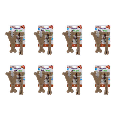 8x 2pc Paws And Claws Pet Dog Cat Boobone Bone Wish Chew Toys Assorted