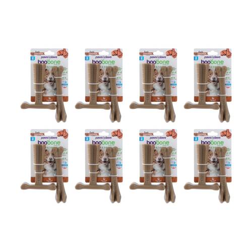 8x 2pc Paws And Claws Pet Dog Cat Boobone Bone T Chew Toys Assorted