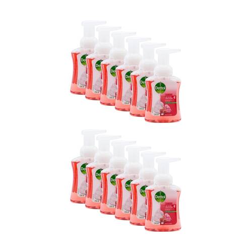 12PK Dettol Soft On Skin Antibacterial Foaming Hand Wash 250mL Rose & Cherry