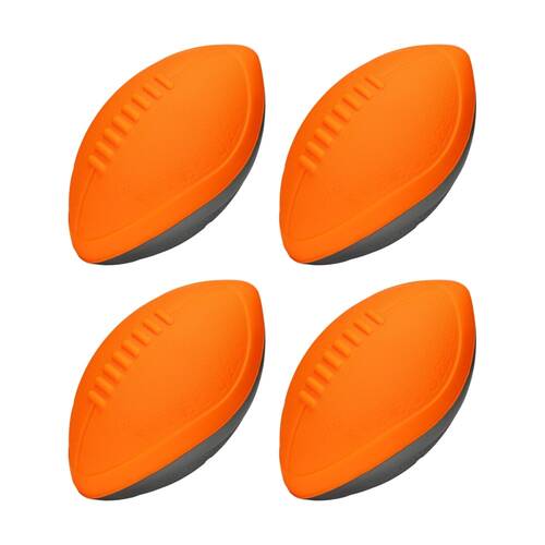 4PK Nerf Turbo Junior Durable Grip Football For Outdoor Play Orange